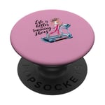 Life is Better in Running Shoes Gym Workout Tapis de course PopSockets PopGrip Adhésif