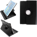 2.0 Etui Pour Samsung Galaxy Tab S 10.5 Sm-T800 Sm-T801 Sm-T805 Coque De Protection Rotation 360° Smart Housse Cover Case Stand Auto Réveil/Sommeil - Noir