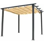 Pergola 3 x 3 m 4 pieds avec toile oregon