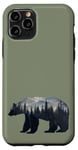 iPhone 11 Pro Mountain Forest Bear Silhouette Nature Wilderness Graphic Case