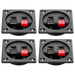 4PCS Speaker Box Terminal Cup, Spring Square Subwoofer Box Terminal Binding2155