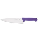 Giesser depuis 1776 - fabriqué en Allemagne - Couteau de chef 25 cm Halal, violet, manche durable, antidérapant, grand couteau de cuisine inoxydable, passe au lave-vaisselle, couteau pour une cuisine saine