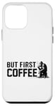 Coque pour iPhone 12 mini Buveur de café mais premier croyant au café Bigfoot