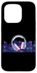 Coque pour iPhone 15 Pro Casque pour artistes, DJ, contrôle audio LED clignotant