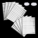 Vinabo 1080 Pcs Scratch Autocollant Rond, Scratch Autocollant Double Face, 540 Paires 10mm Pastille Scratch Autocollant Crochets et Boucles, Pastille Scratch Autocollant pour DIY, Artisanat etc