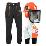 Ensemble de vêtements de sécurité pour tronçonneuse OREGON Type A avec Pantalon Taille XL, Casque et Gants Taille L