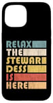 Coque pour iPhone 15 Relax Stewardess, Hôtesse De L'air