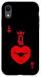 iPhone XR Queen Of Hearts Card Valentine Lips. Valentine Kisses Case