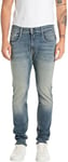 REPLAY Herren Jeans Anbass Slim-Fit Hyperflex mit Stretch, Bleu (Medium Blue 009-5), 31W / 32L