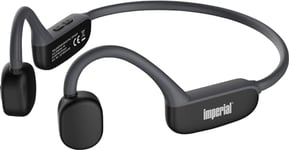 Imperial bluTC Active 1 Écouteurs à ultrasons (Bone Conduction, Bluetooth 5.3, 11 Heures d'autonomie, résistant à la Transpiration) Noir