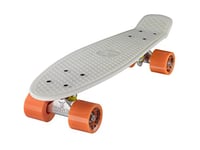 Ridge Glow In The Dark Retro Style Skateboard complet avec ABEC-7 roulements Blanc/Orange - 56 cm