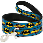 Buckle Down "Vintage Logo Batman et Bat Signal Bleu Laisse pour Chien, 6 '