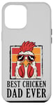 Coque pour iPhone 14 Pro Max Best Chicken Dad Ever,Poulet à l'ombre, élevage d'œufs de volaille