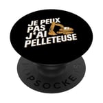 Je Peux Pas J’ai Pelleteuse Homme Humour Chantier Drôle PopSockets PopGrip Adhésif