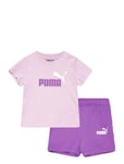 PUMA Minicats Tee & Shorts Set Lila