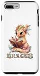 Coque pour iPhone 7 Plus/8 Plus Bébé dragon mignon à lire | Fantasy | Jeu de rôle | Dragon