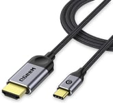 USB C to HDMI Cable Adapter 10ft 4K, USB Type C to HDMI Thunderbolt 3/4 Compatible for iPhone 15 Pro Max,Galaxy,Mac Book Pro/air IPad pro,Surface Book,Dell XPS,HP,Thinkpad,Pixelbook, More(10ft).[G1437]