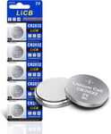 Cr2032 Lot De 5 Piles Au Lithium 3 V (Cr 2032 / Dl2032 / Ecr2032/) Pour Cartes Mères Informatiques, Télécommandes, Lampes Led, Glucomètres, Jouets, Clé De Voiture, Etc.