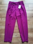 Paul Smith Mens Mainline Wool Trousers Size 30 (BNWT) Tapered Fit Purple Pleated