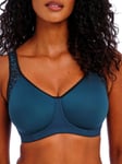 Freya Womens Active Sonic Moulded J-Hook Sports Bra - Blue material_polyamide - Size 32F