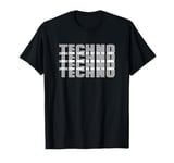 Techno Music Blurry Text Rave Party Hard Dance Graphic T-Shirt