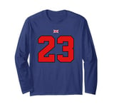 College 23 Number Style Vintage UK Flag Long Sleeve T-Shirt