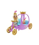 Enchantimals Royals coffret Carrosse Royal avec mini-poupée Peola Poney et figurine animale Petite, 7 accessoires inclus, jouet pour enfant, GYJ16