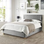 Catherine Lansfield CL Opulence Twill Kingsize Ottoman Bedframe - Grey King Size