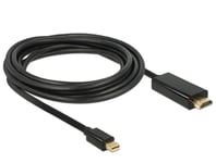 DELOCK – Cable Mini Display Port 1.1 male to HDMI-A male, full HD, black (83699)