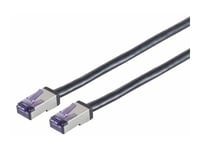 Lanview - Patch-Kabel - Rj-45 (Hane) Till Rj-45 (Hane) - 10 M - 6.2 Mm - S/Ftp - Cat 6A - 10 Gigabit Ethernet, High-Flex - Svart