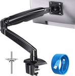 HUANUO Single Monitor Arm for 13-35 inch Screens, Holds 4.4~26.4 lbs, Adjustable