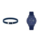 Lacoste Chronograph Quartz Watch for Men with Navy Blue Silicone Bracelet - 2011244 Men's LACOSTE.12.12 Collection Silicone Bracelet - 2040115
