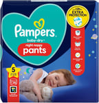 Pampers Baby-Dry Night Nappy Pants Size 5, 28 Night Nappies