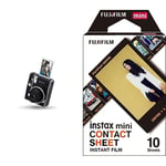 Instax mini 40 instant camera + official case designed exclusively for the instax mini 40 camera + mini film Contact sheet border, 10 shot pack