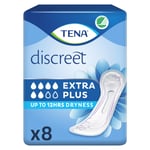 TENA Discreet Extra Plus InstaDRY Inkontinensskydd 8 st