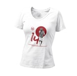 T-Shirt Femme Col V Thierry Henry Arsenal Vintage Footballeur Foot Star