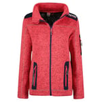 Geographical Norway Tebelle Lady Polaire Chaude Femme Chaude Fermeture Zip - Veste Automne Hiver Printemps Chaud Femmes - Longues Manches Pull Fourrure Doux Confort Outdoor (Corail XL)