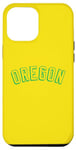 Coque pour iPhone 14 Plus Retro Oregon Throwback Logo – Homme Femme Classique Vert Oregon