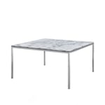 Knoll - Florence Knoll High Table, Kvadratisk, 140 x 140 cm, skiva i Klarglas - Ruokapöytä - Florence Knoll - Läpinäkyvä - Lasi