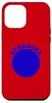 Coque pour iPhone 15 Pro Max Point bleu du Nebraska