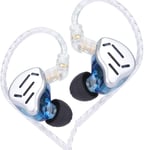 Kz Zax 1Dd+7Ba Ecouteurs Intra-Auriculaires Hifi Hybrides Avec Coque En Alliage De Zinc,Cable Ofc Detachable A 2 Broches De 0,75Mm(Sans Micro,Bleu)