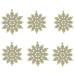 Ornts 6-pack Glitter Snöflingor Julgranshängande Dekoration 10cm N09402