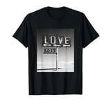 Love You Black White T-Shirt Print I Love You Hoodie T-Shirt