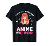 Just A Girl Who Loves Anime and K-Pop Anime Merch Lover T-Shirt