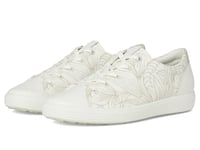 ECCO Women's Soft 7 Sneaker, White/Floral Print, 6-6.5