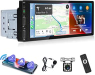 Autoradio 1 Din Sans Fil Carplay Android Auto, Radio Voitures 1 Din Bluetooth Mains Libres Lien Miroir, Autoradio Écran Tactile 6,86 Pouces Fm/Eq/Usb Aux/Swc/Caméra Lecteur Mp5 1 Din Stéréo