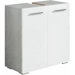 Meuble vasque Jupiter 60 x 30 x 60 cm Badplaats Beton gris avec blanc - Beton gris avec blanc