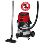 Einhell - Aspirateur eaux et poussières sans fil te-vc 36/25 Li s - Solo Power X-Change (36V, cuve inox 25L, 76 Db) Livré sans Batterie ni Chargeur