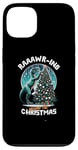 Coque pour iPhone 13 Balade autour du dinosaure de Noël