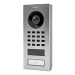 Interphone Vidéo IP Wifi D1101V - Portier Vidéo Édition Compacte 1 Bouton d'Appel et Vision Nocturne - Contrôle l'Accès à votre Domicile - Détecteur de Mouvement - Accessoires Inclus - Inox - Doorbird